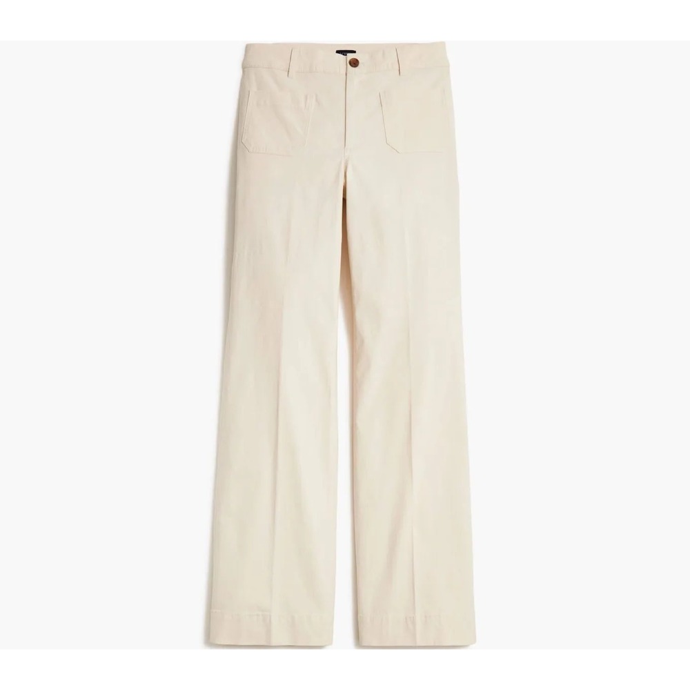 J.Crew 28T Cream Wide Leg Pants Style CH918 New With Tags